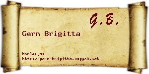 Gern Brigitta névjegykártya